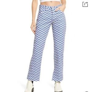 NWT Lisa Says Gah Ellis Checkered Jeans